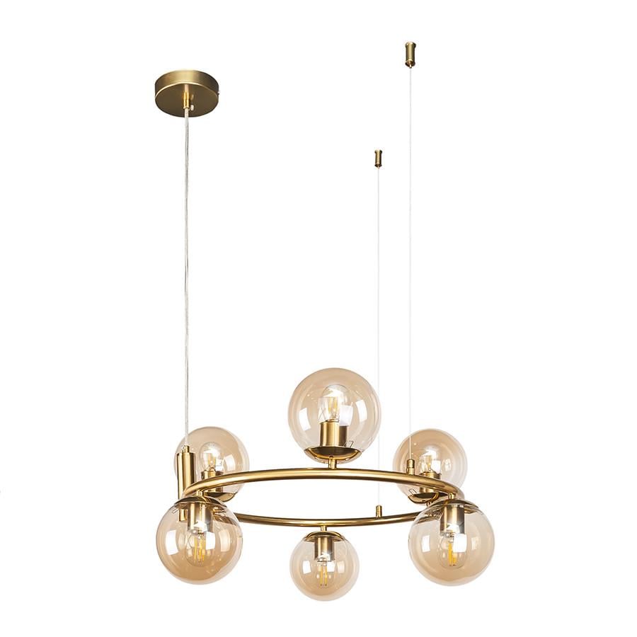 Люстра підвісна Levistella 7521011-6 BRZ+BR на шість плафонів Брозновий/Коричневий (2577797612) - фото 1 Люстра підвісна Levistella 7521011-6 BRZ+BR на шість плафонів Брозновий/Коричневий (2577797612) - фото 1