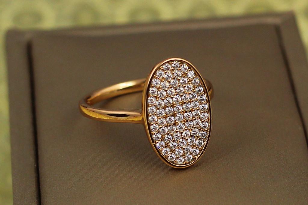 Кольцо Xuping Jewelry Прекрасный овал р. 16 Золотистый
