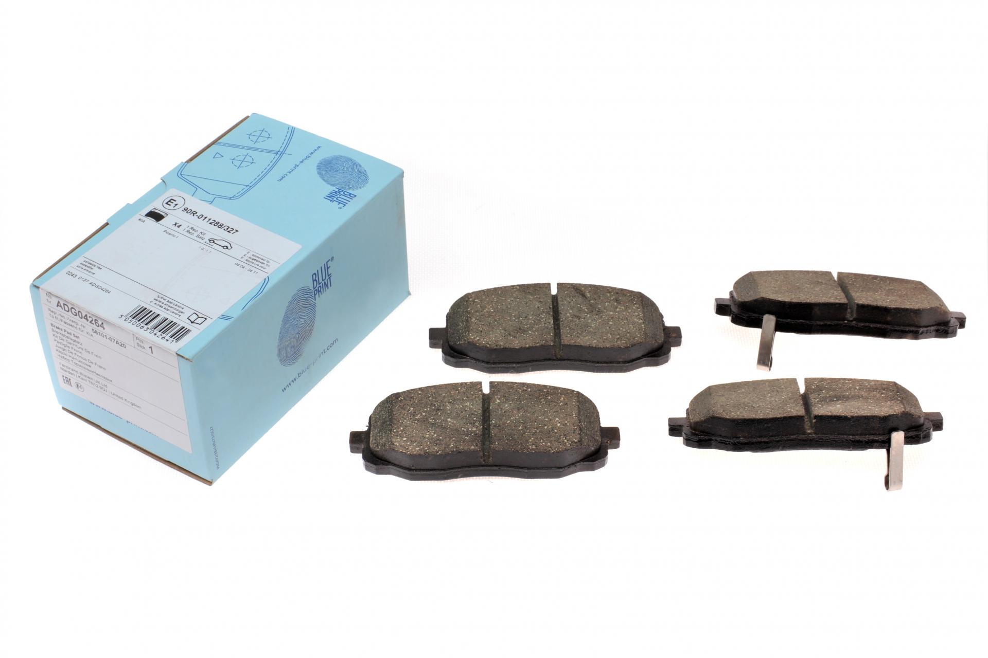 Колодки тормозные передние BLUE PRINT Kia Picanto 04-11 (ADG04264 BLUE PRINT)