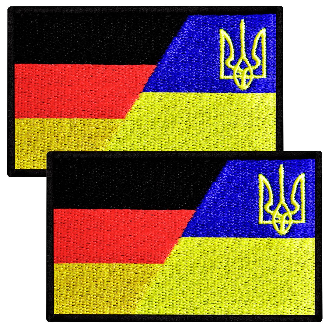 Набор шевронов на липучке Флаги Германии и Украины 2 шт. (26245)
