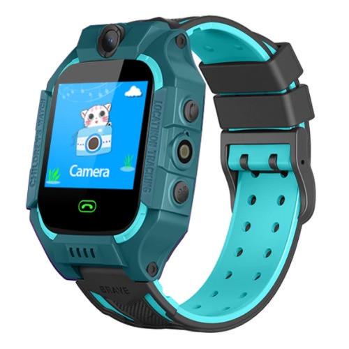 Смарт-годинник дитячий Xo GPS SIM для дзвінків та контролю дитини Зелений з блакитним (18065709)
