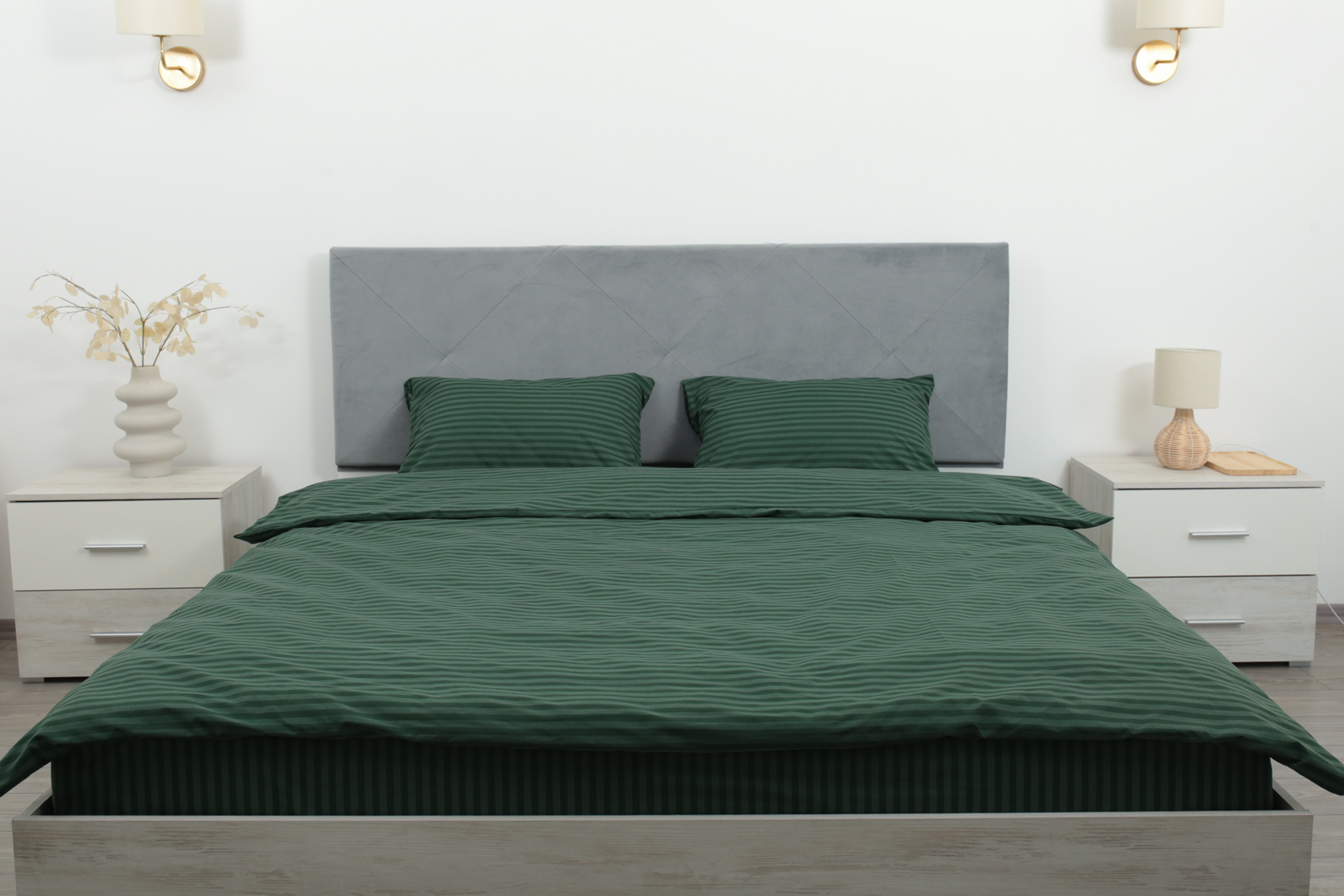 Комплект постельного белья полуторный Amore Glux-10034 бязь Темно-зеленый (KPB-A1,5-GLux-10034green (70x70)_) - фото 6 Комплект постельного белья полуторный Amore Glux-10034 бязь Темно-зеленый (KPB-A1,5-GLux-10034green (70x70)_) - фото 6