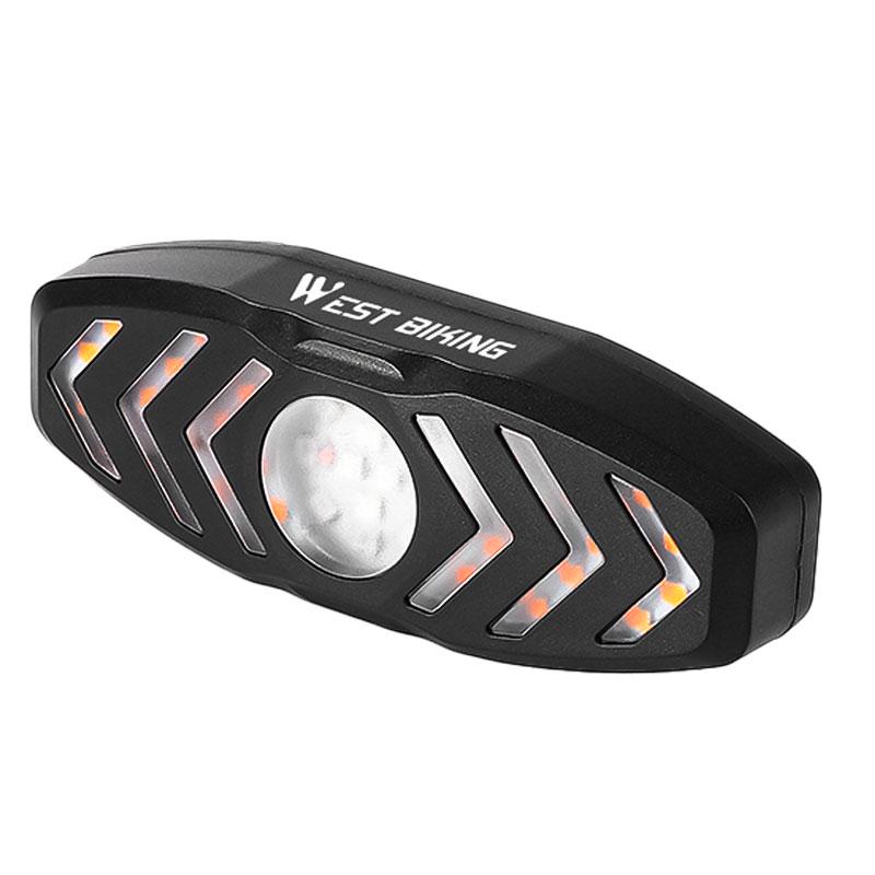 Фонарь велосипедный West biking YP0701313 габаритный с указанием поворотов