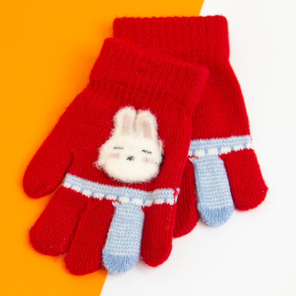 Перчатки детские зимние на 1 - 2 - 3 года Красный (20-25-18)