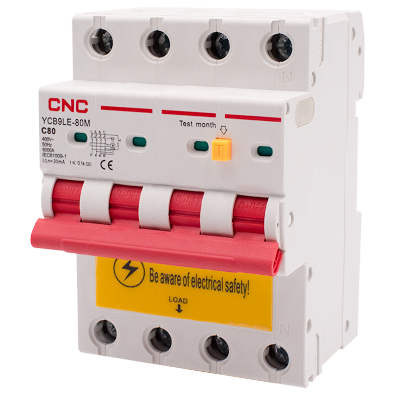 Вимикач диференціальний CNC YCB9LE-80M 3Р+N 80А 30мА 6кА C тип АС (Б00044028)