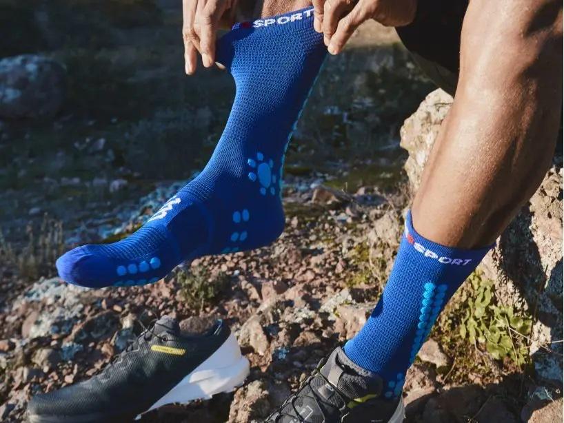 Носки для бега Pro Racing Socks V4.0 Trail T2 р. 39-41 Sodalite/Fluo Blue (12333644) - фото 3