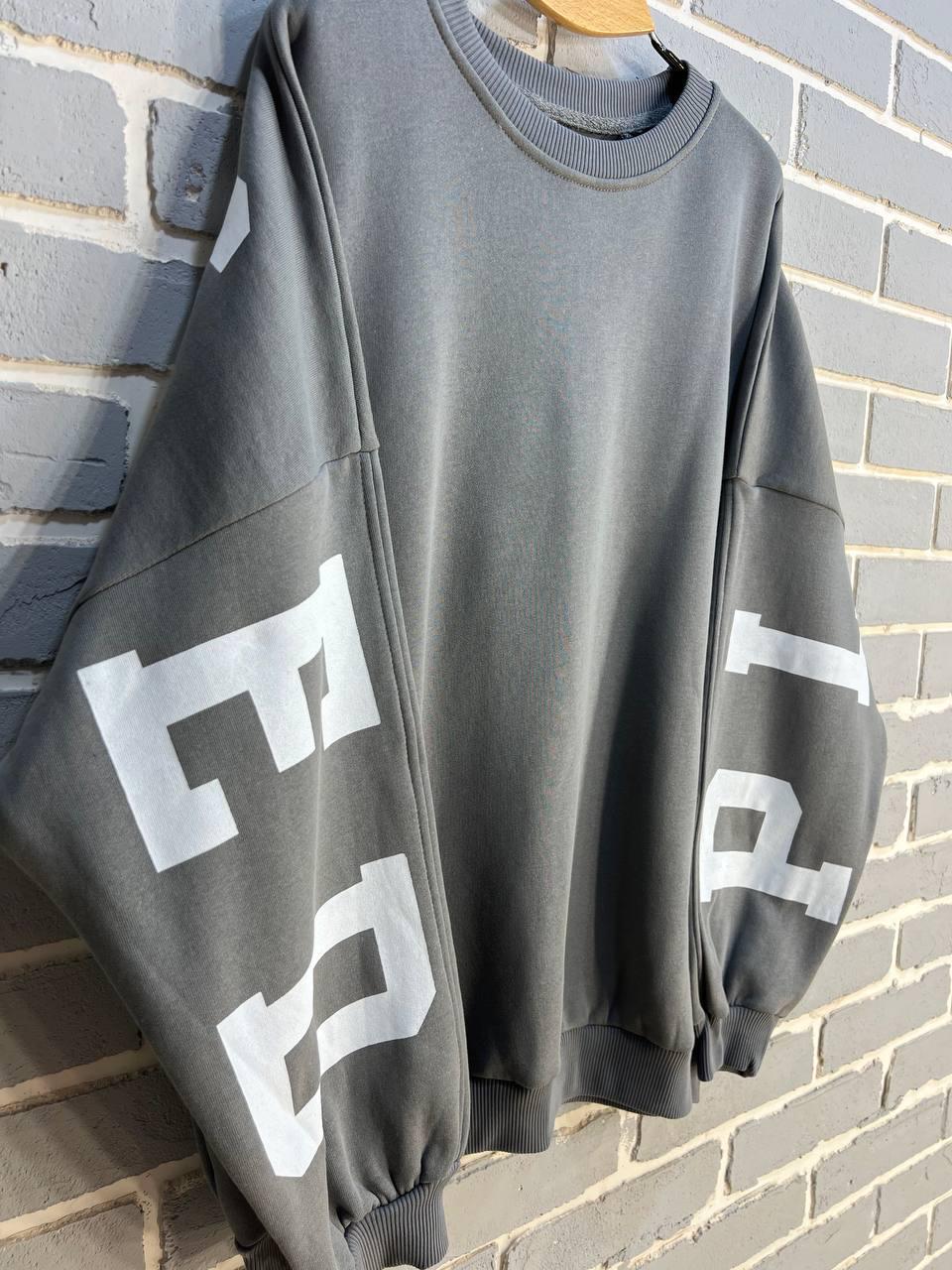 Світшот жіночий DAVRAS 6000 PLEASED подовжений утеплений на флісі OS Сірий (1247) - фото 2 Світшот жіночий DAVRAS 6000 PLEASED подовжений утеплений на флісі OS Сірий (1247) - фото 2