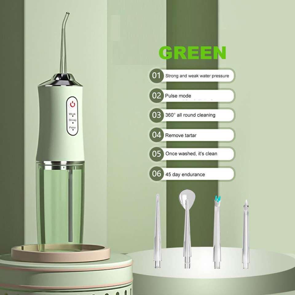 Іригатор для чищення зубів та порожнини рота Portable Oral Irrigator Зелений - фото 2