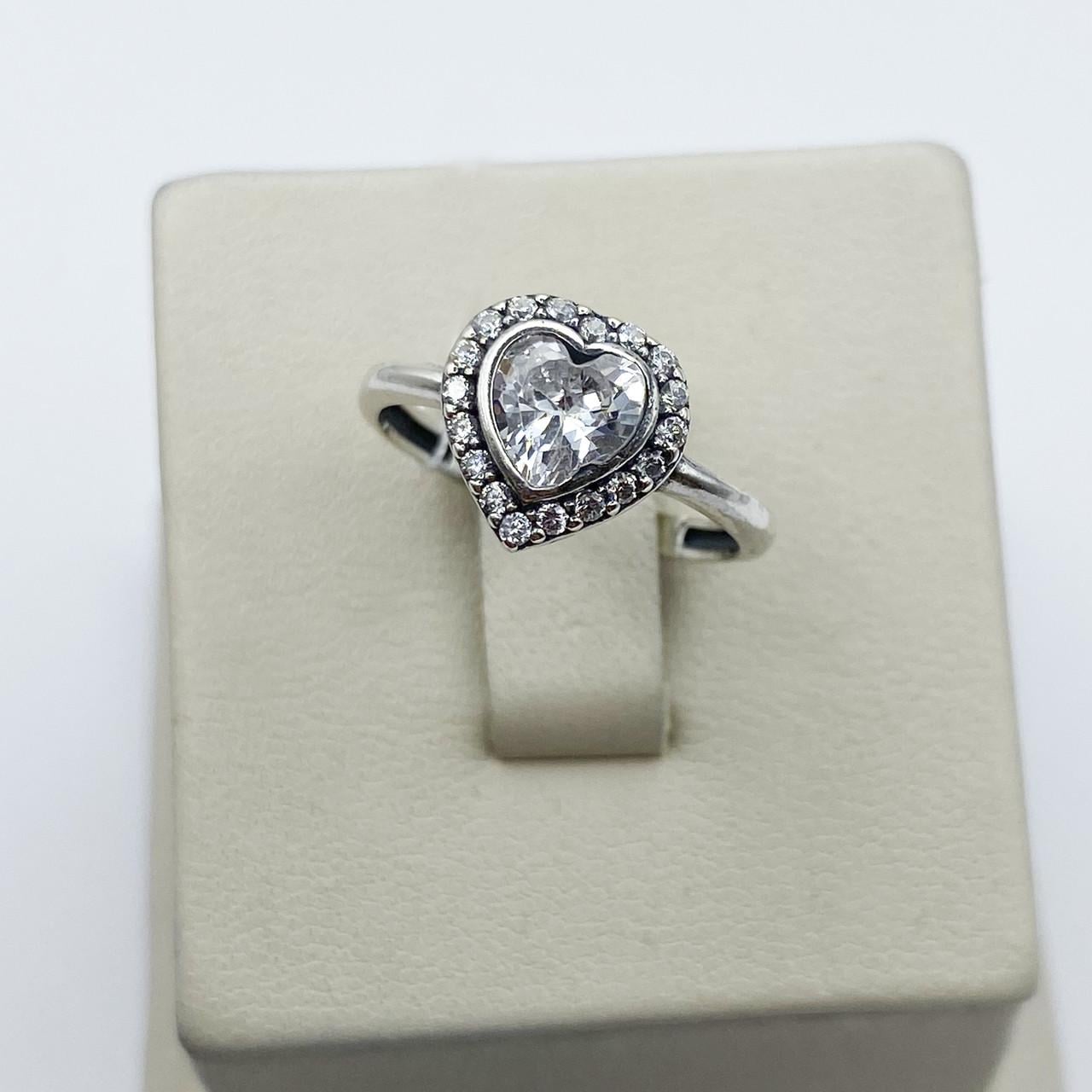 Кільце срібне Пандора з кубічним цирконієм р. 16 1,75 г (2023071018)