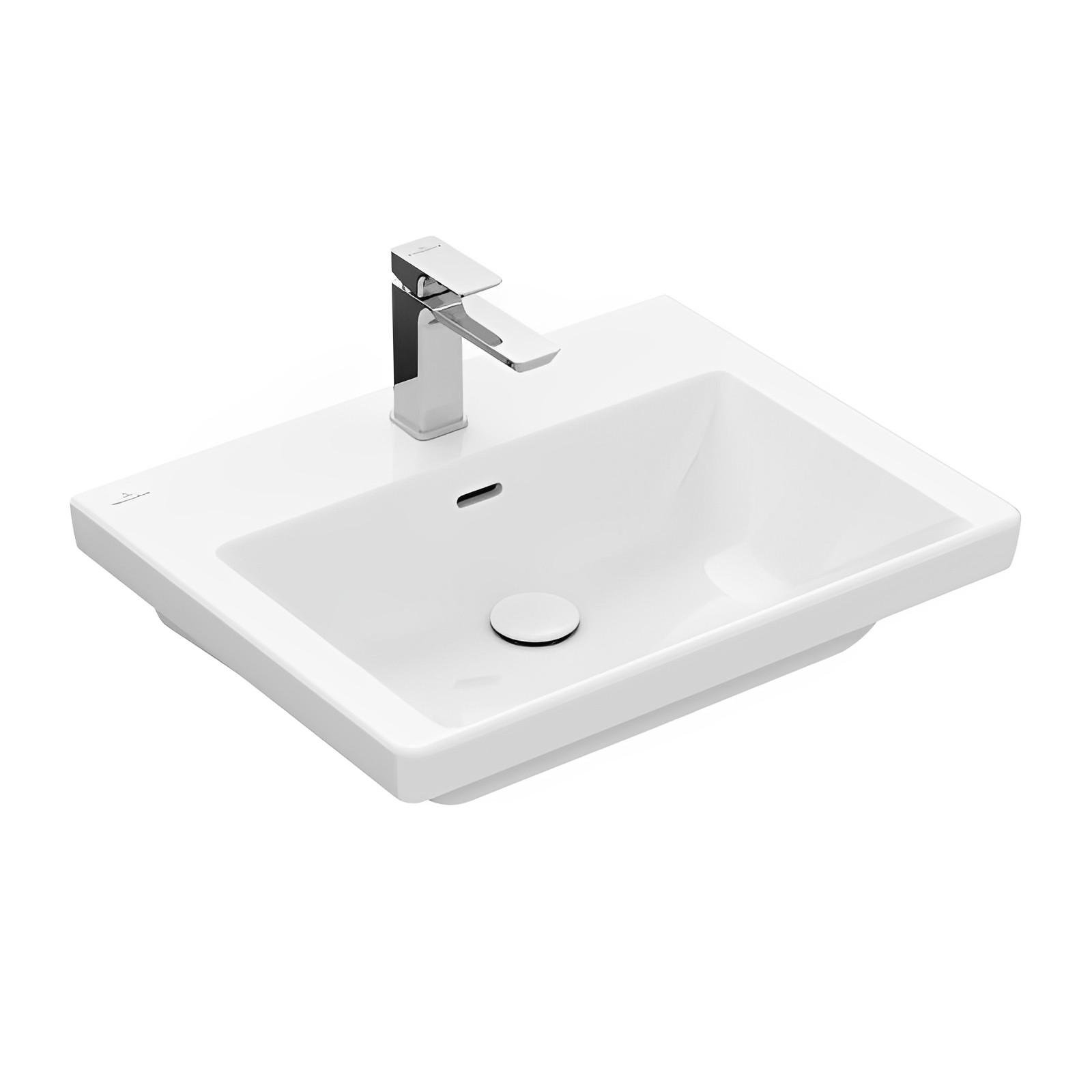 Умывальник на тумбу Villeroy&Boch SUBWAY 3.0 4А706001 60 см Белый (83801)