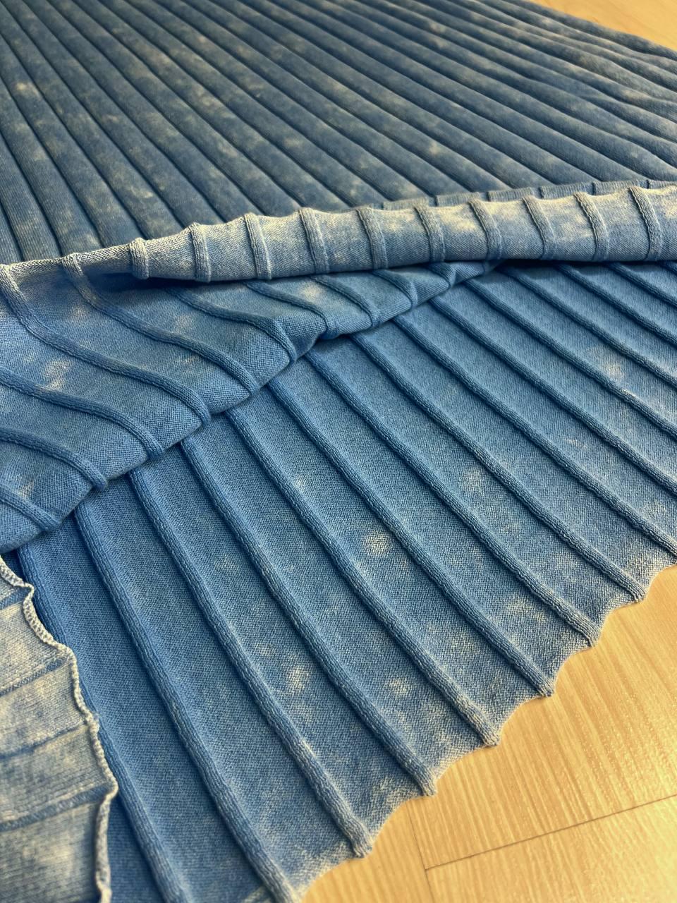 Платье женское Fashion 3042 длинная трапеция трикотажное в рубчик OS Голубой (26404729) - фото 3 Платье женское Fashion 3042 длинная трапеция трикотажное в рубчик OS Голубой (26404729) - фото 3