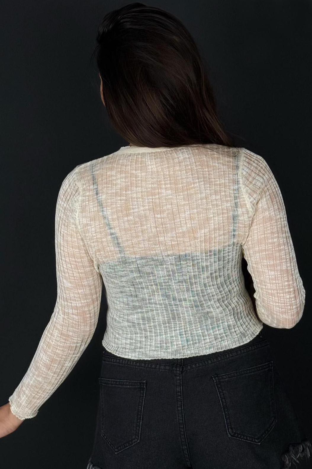 Кофта жіноча M Бежевий (180140) - фото 3 Кофта жіноча M Бежевий (180140) - фото 3