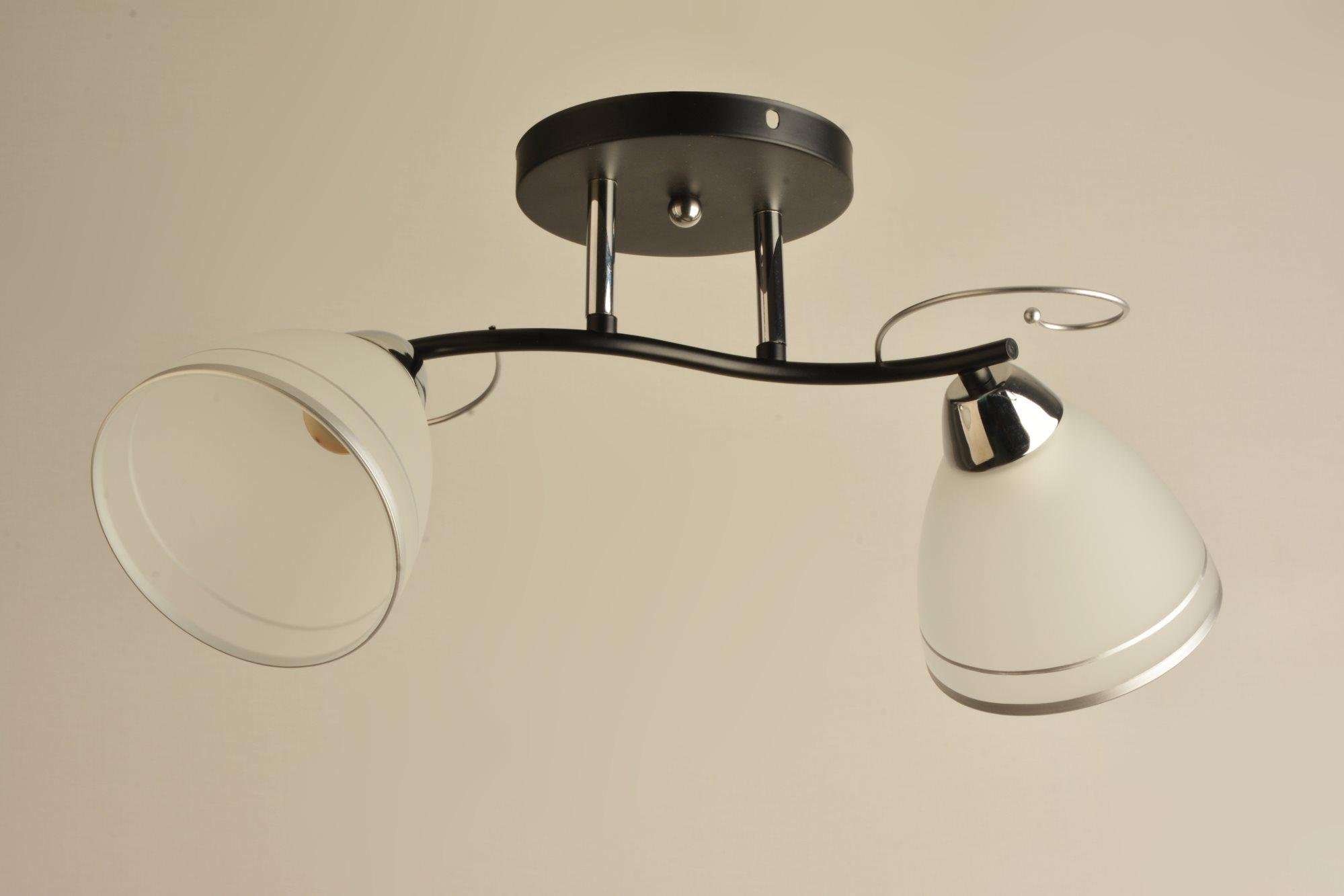 Потолочная люстра Sirius Л 8023/2 BK+CR на 2 плафона