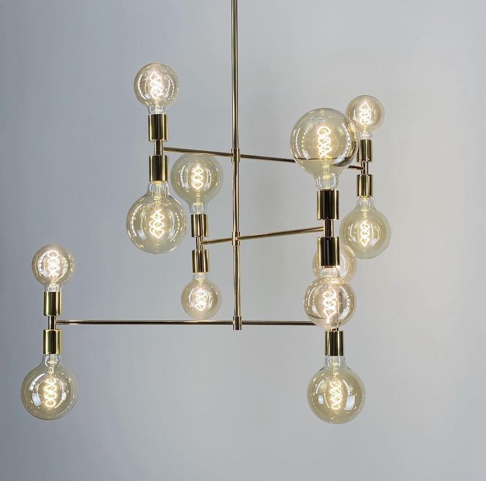 Світильник каскадний без плафонів на 12 патронів Золотий (Y 8861 X-12) - фото 5 Світильник каскадний без плафонів на 12 патронів Золотий (Y 8861 X-12) - фото 5