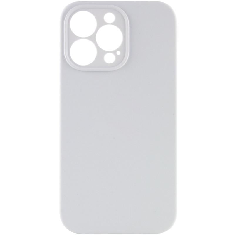 Протиударний чохол Silicone Case Full Camera Protective (AA) NL для Apple iPhone 15 Pro Max (6.7") Білий / White