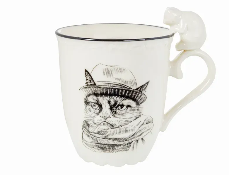 Чашка фарфоровая с рисунком 360 мл (359-491)