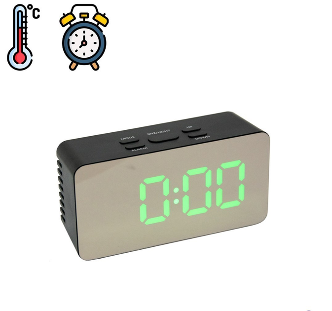 Часы настольные электронные DS-3658 Черный (DS-3658) - фото 4 Часы настольные электронные DS-3658 Черный (DS-3658) - фото 4