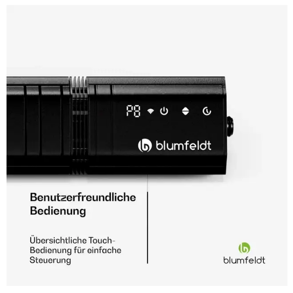 Інфрачервоний обігрівач Blumfeldt Gold Bar Slim розумний терасний/для дому 2000 Вт (10046346) - фото 3 Інфрачервоний обігрівач Blumfeldt Gold Bar Slim розумний терасний/для дому 2000 Вт (10046346) - фото 3