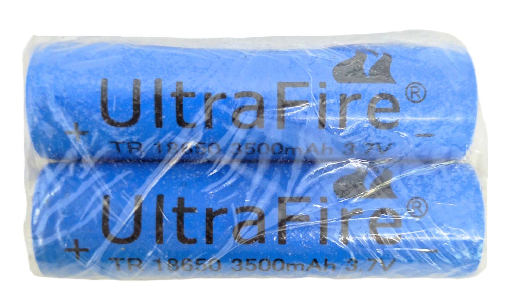 Аккумулятор-батарейка литий-ионный UltraFire Li-Ion 18650 3,7 V 3500 mAh 2800 mAh 2 шт. - фото 2