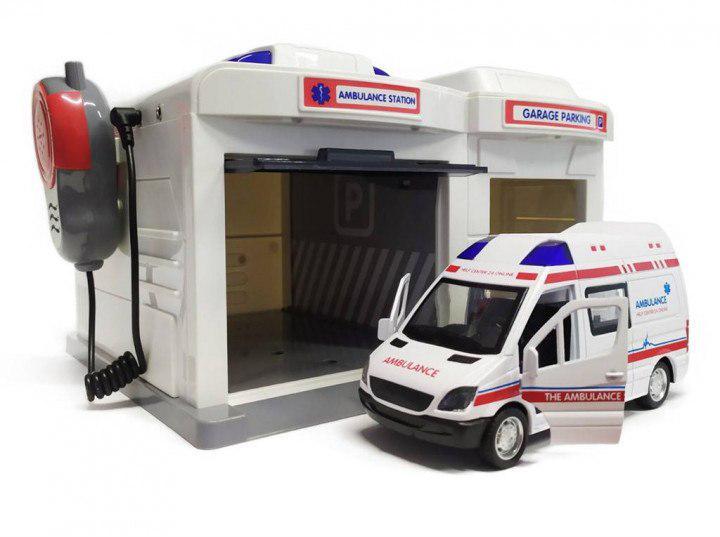 Ігровий набір Chengmei Toys Гараж з машинкою Швидка допомога зі світловими та звуковими ефектами (CLM-557) Ігровий набір Chengmei Toys Гараж з машинкою Швидка допомога зі світловими та звуковими ефектами (CLM-557)