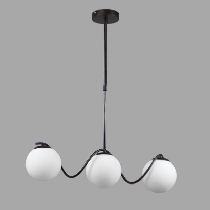 Люстра подвесная Light House NM-14541/3 BK WT на три лампы Черный