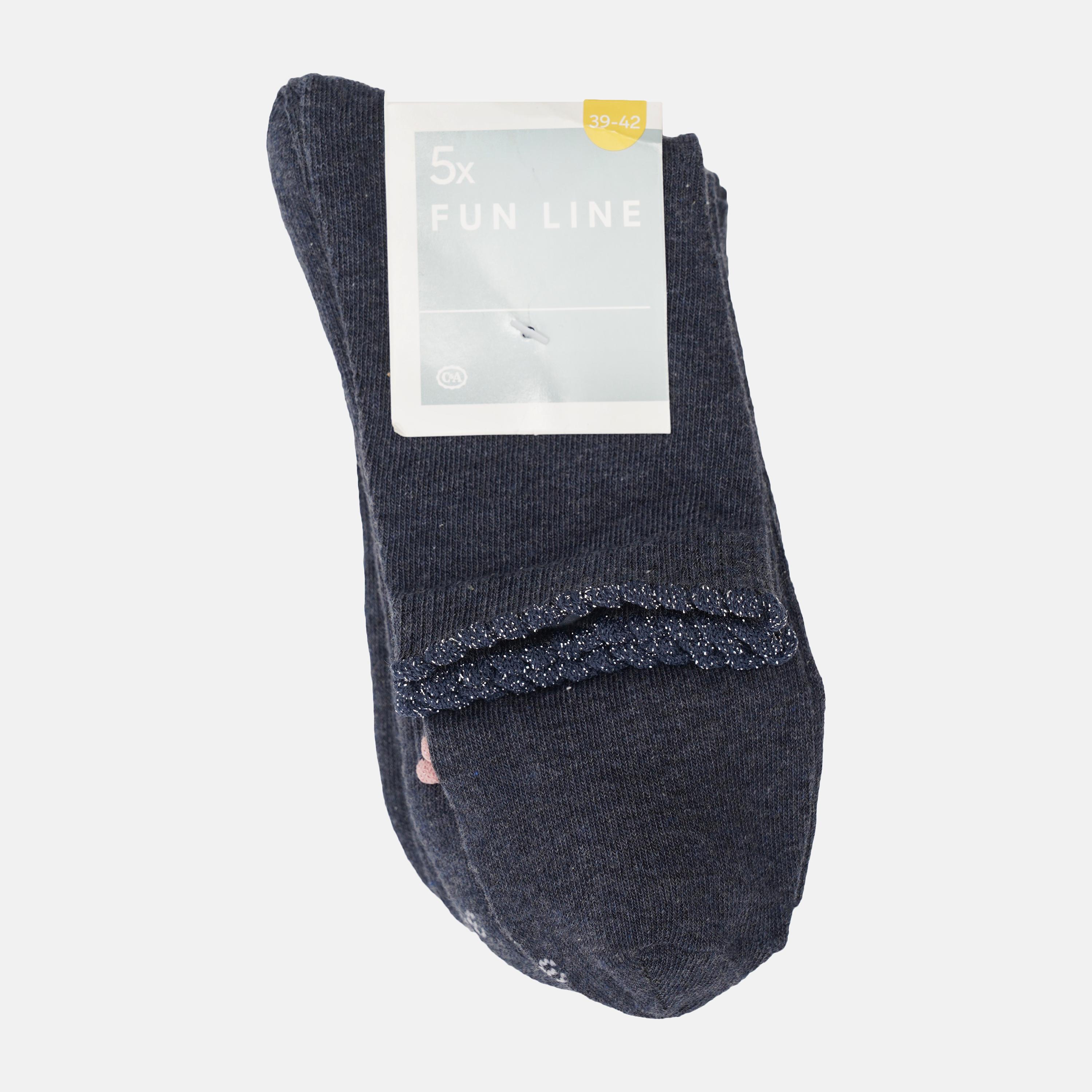 Носки C&A р. 35-38 5 пар Темно-синий (5867679440503)