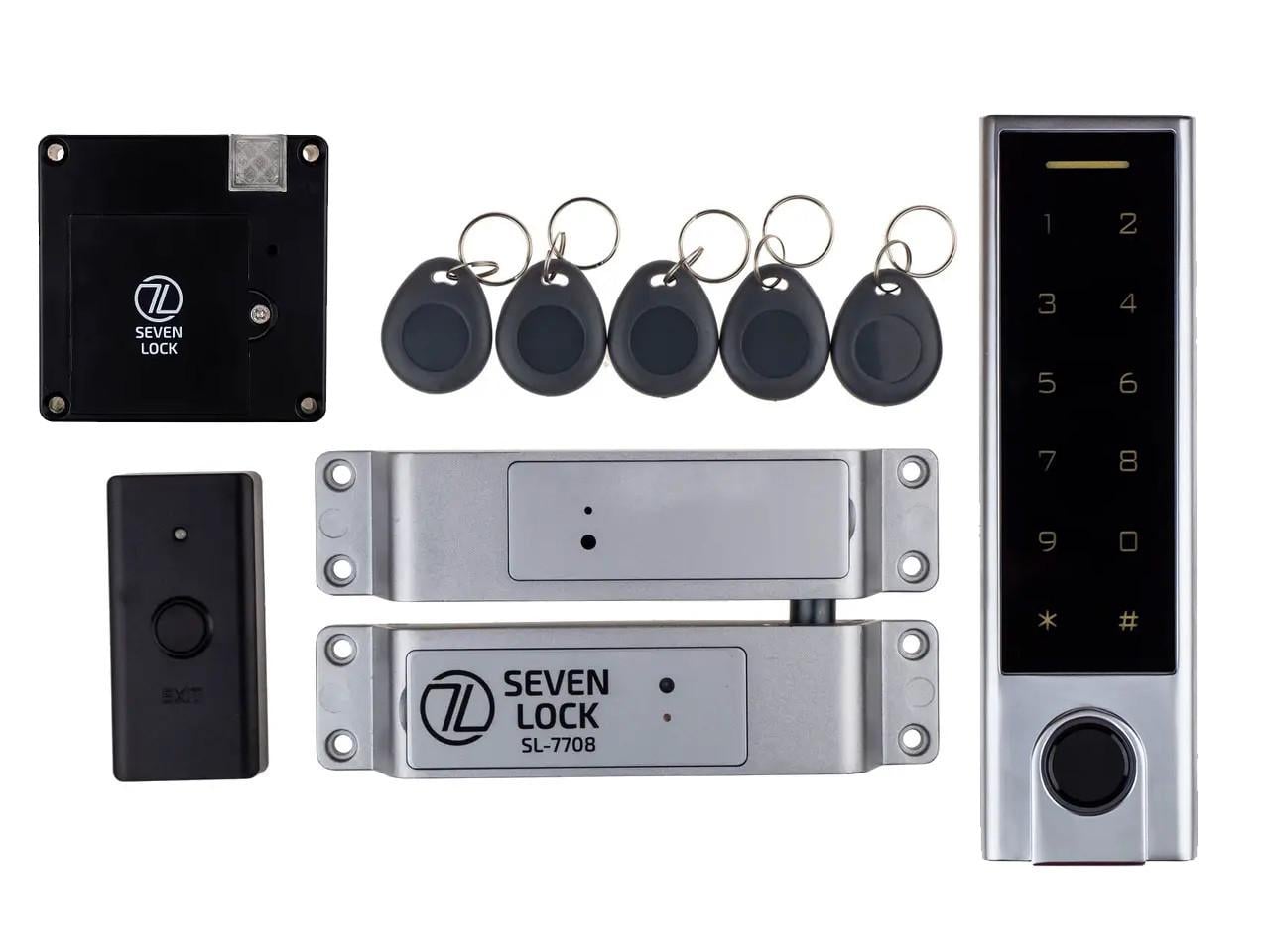 Беспроводной биометрический комплект контроля доступа SEVEN LOCK SL-7708Fb с управлением по Bluetooth (SL7708FB) Беспроводной биометрический комплект контроля доступа SEVEN LOCK SL-7708Fb с управлением по Bluetooth (SL7708FB)