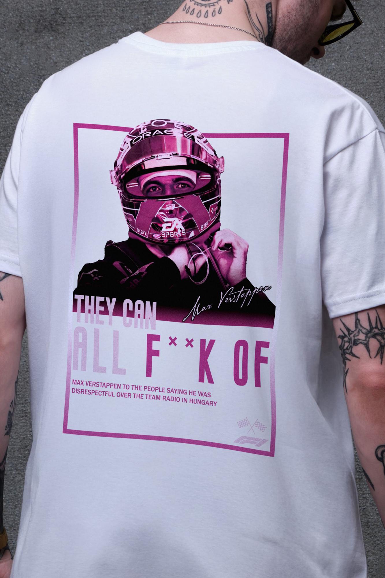 Футболка мужская Without с принтом Verstappen оверсайз S/M White (S8049678) - фото 2 Футболка мужская Without с принтом Verstappen оверсайз S/M White (S8049678) - фото 2