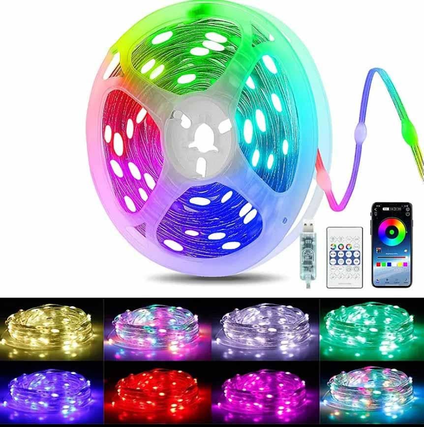 Лента светодиодная RIAS RD10 RGB Bluetooth IP68 USB с пультом и микрофоном в бухте 10 м (2350497379) - фото 2