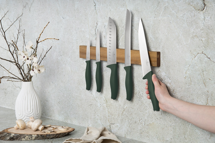 Набір ножів із магнітною планкою Berlinger Haus Matte Green (BH-2978) - фото 3 Набір ножів із магнітною планкою Berlinger Haus Matte Green (BH-2978) - фото 3