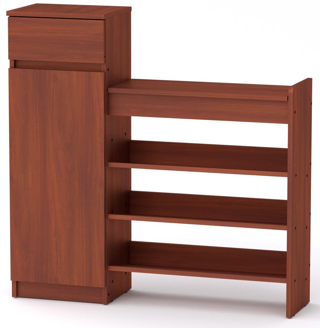 Тумба под обувь Компанит SC-16 100х28х100 см Яблоня (28494881)