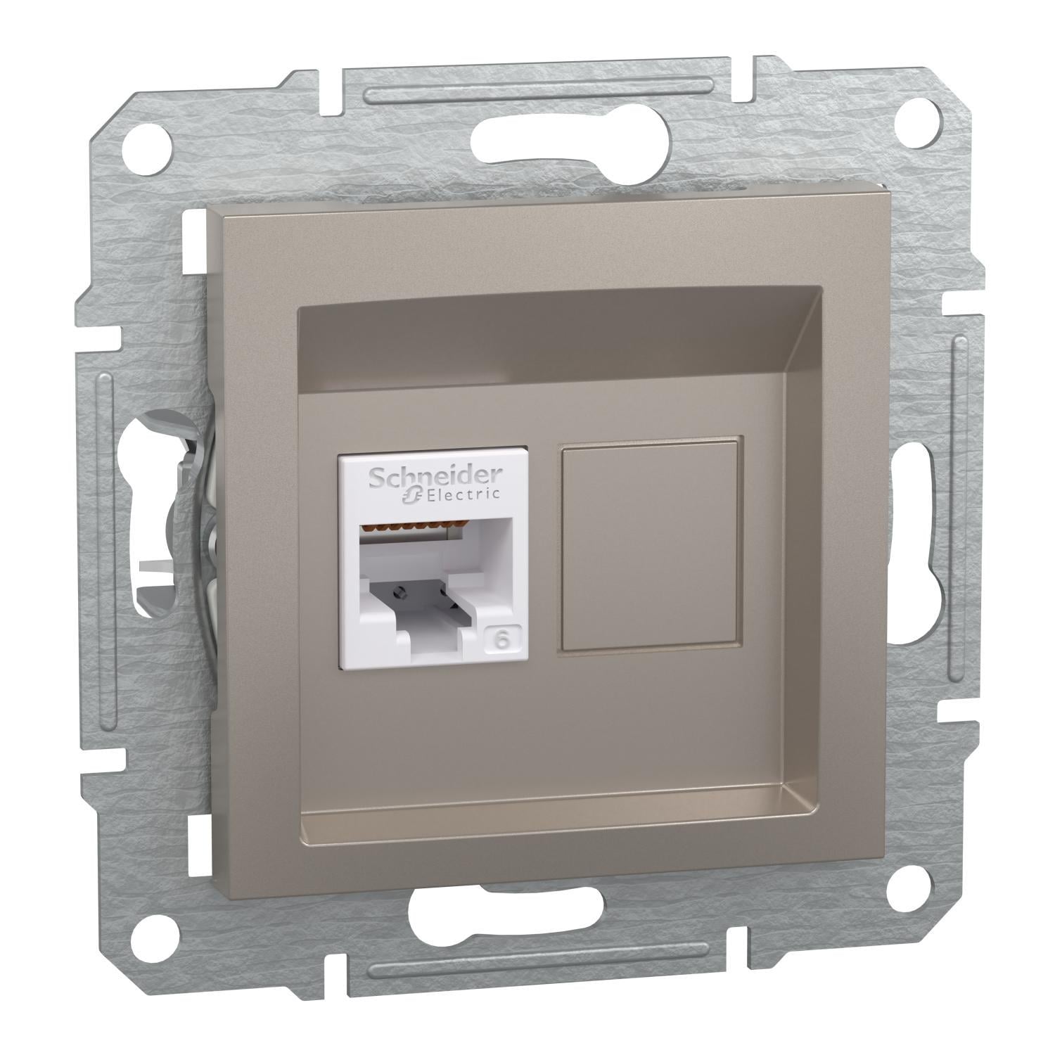 Розетка комп'ютерна Schneider Electric 6e UTP Бронзовий (EPH4700169)