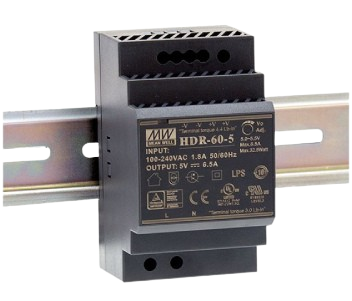 Блок питания для монтажа DIN-рейка Mean Well HDR-60-12 12В 4.5А 54Вт Black (HDR-60-12)