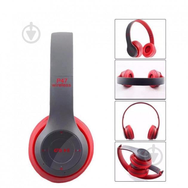 Наушники беспроводные Bluetooth Wireless Headset P47 Red Наушники беспроводные Bluetooth Wireless Headset P47 Red