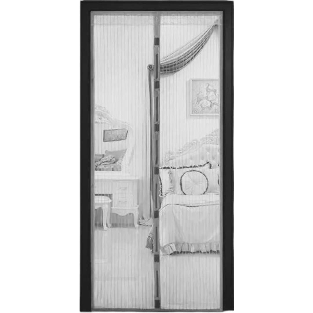 Антимоскитная штора сетка-штора на двери на магнитах 120x210 см Серый (LM-424-120R)