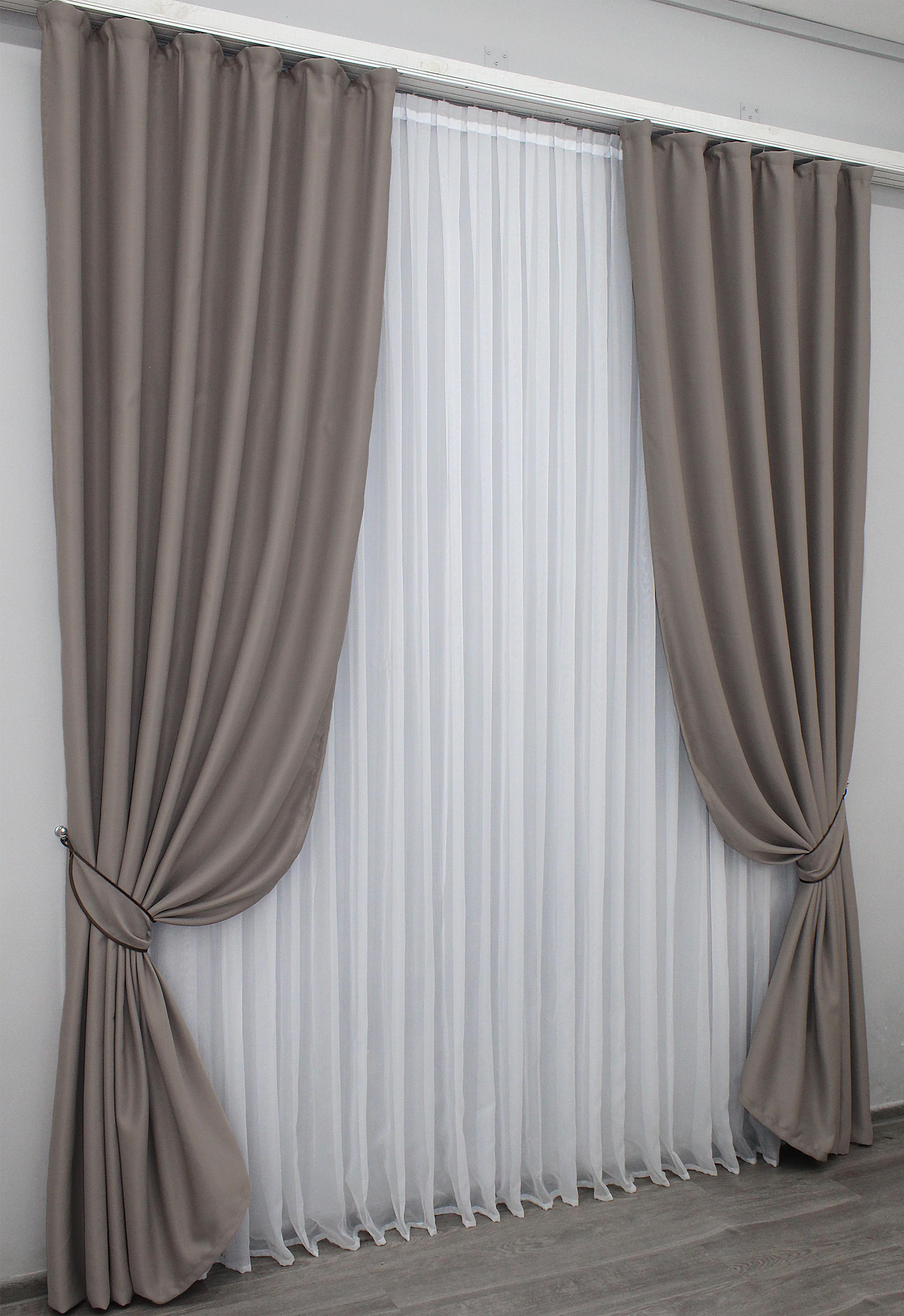 Комплект готовых штор VR-Textil Bagema Rvs №1242ш 100х270 см 2 шт. Какао (31-559) - фото 2 Комплект готовых штор VR-Textil Bagema Rvs №1242ш 100х270 см 2 шт. Какао (31-559) - фото 2