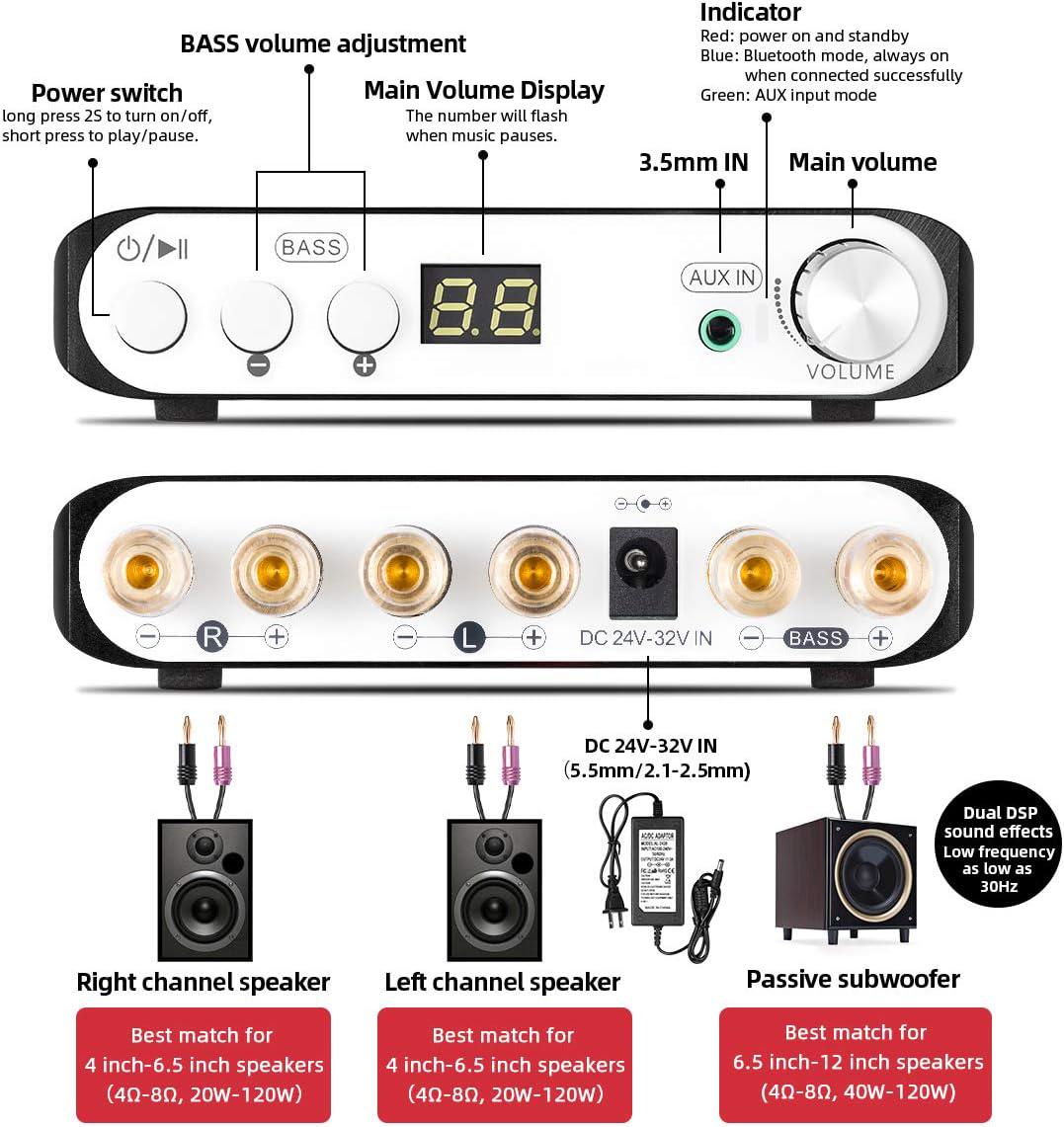 Стереоусилитель Douk Audio Q100 Hi-Fi Black - фото 4