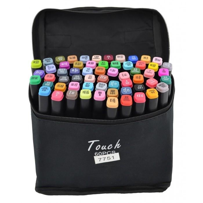 Набор двусторонних маркеров для скетчинга Touch Qiuci 60 шт. (1522947615) Набор двусторонних маркеров для скетчинга Touch Qiuci 60 шт. (1522947615)