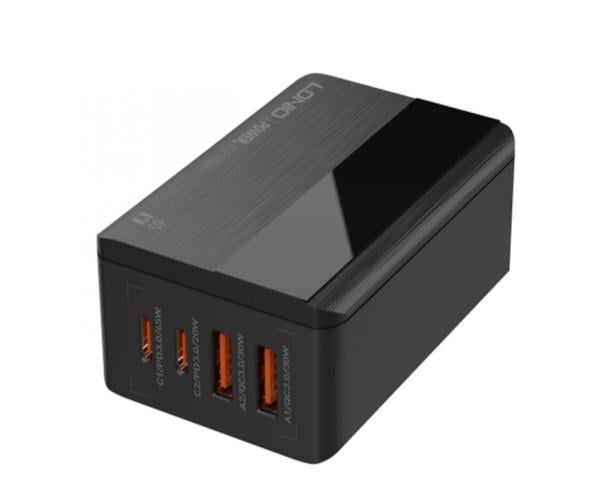 Устройство зарядное сетевое Ldnio A4808Q Type-C PD USB QC3.0 Led 65W Black