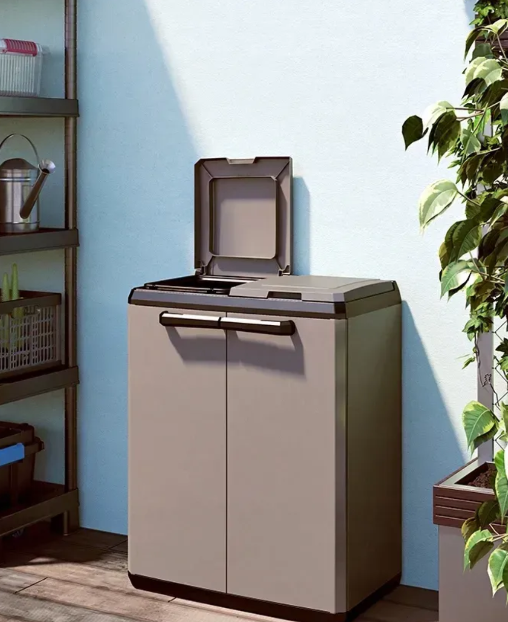 Шкаф для сортировки мусора Keter/Kis SPLIT Basic Cabinet (241065) - фото 4 Шкаф для сортировки мусора Keter/Kis SPLIT Basic Cabinet (241065) - фото 4