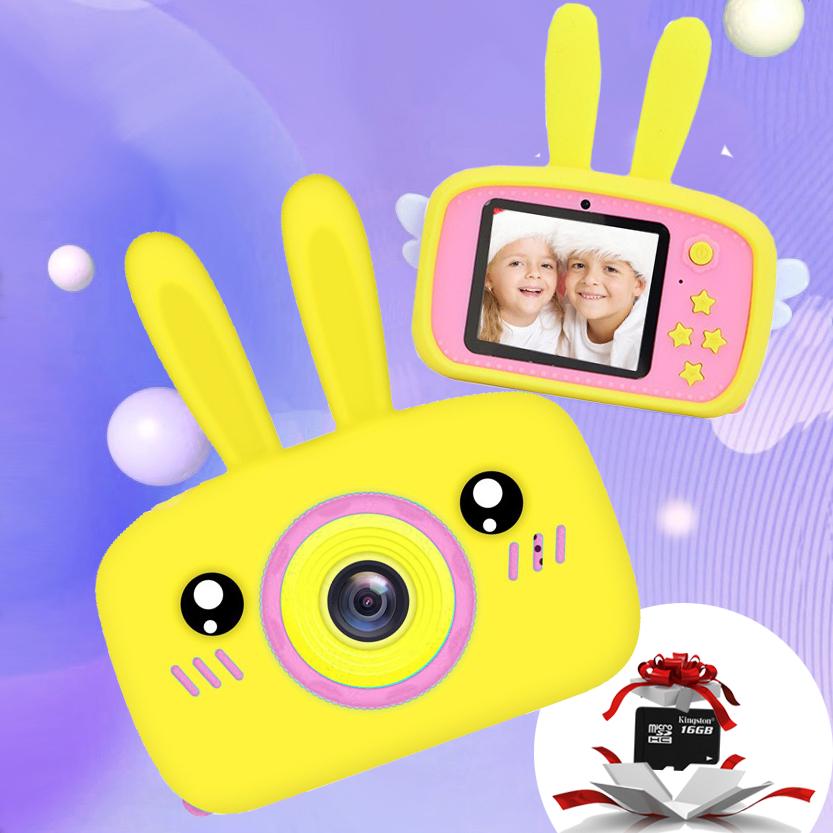 Детская фотокамера Kids Funny Camera 3.0 Pro с картой памяти 16 Гб Желтый - фото 2