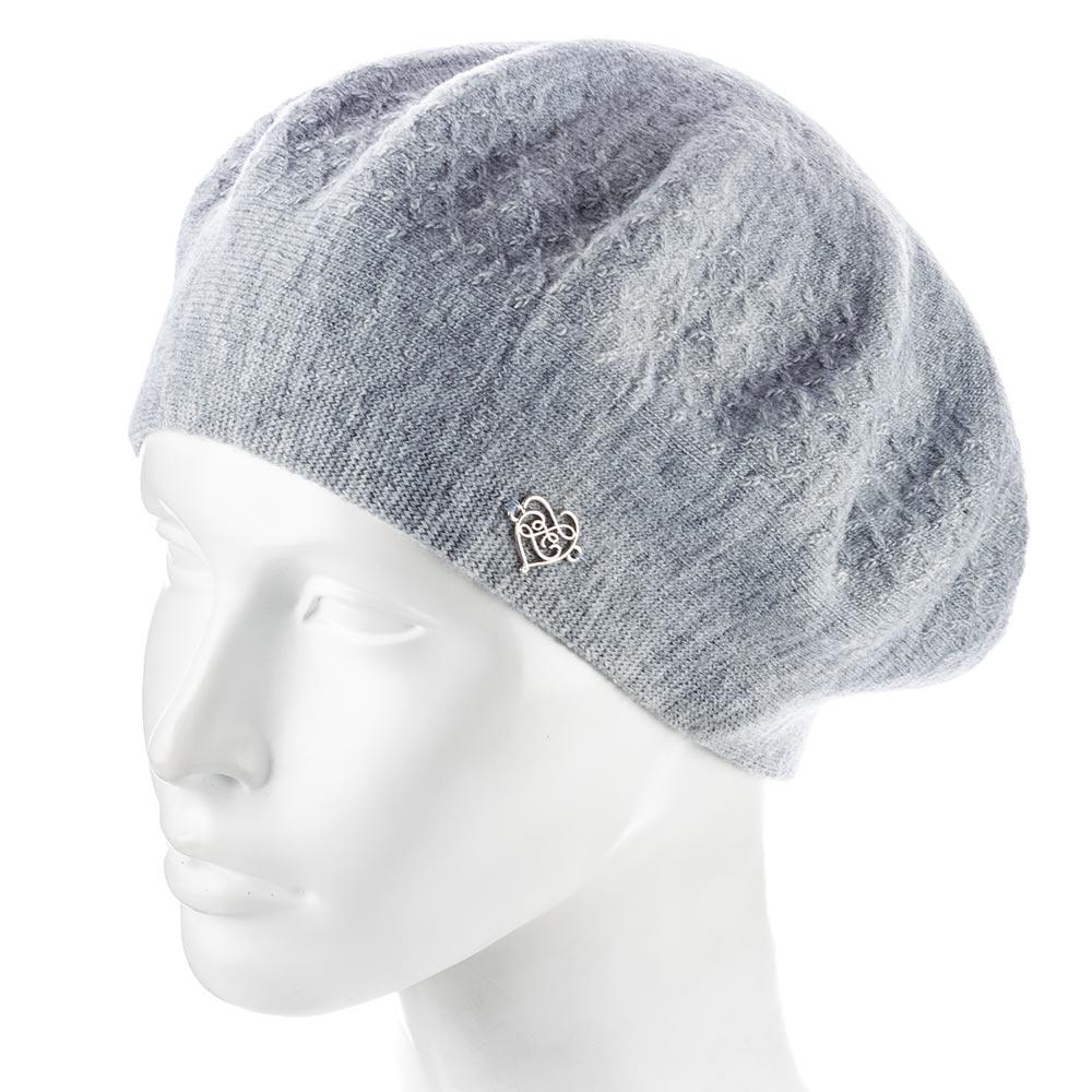 Берет женский Zolly ZH249 двойной шерстяной светло-серый (154090)