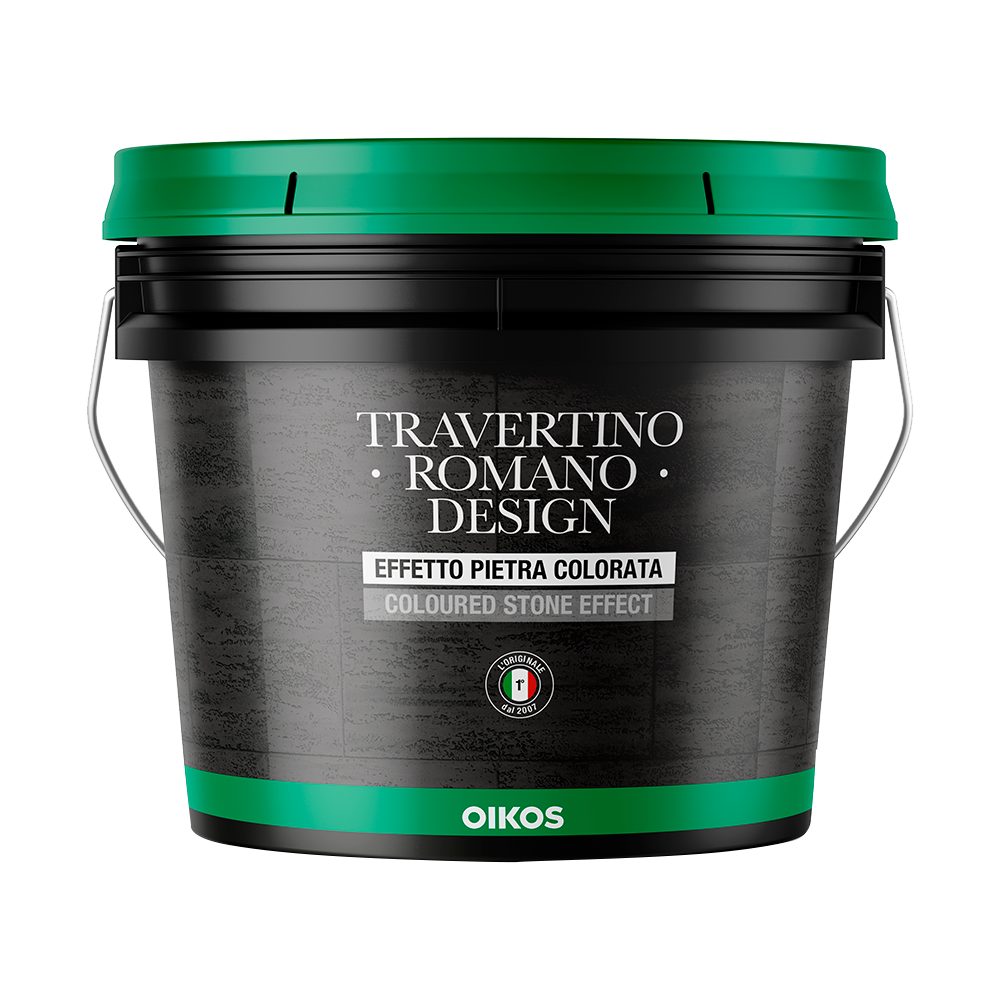 Штукатурка декоративная известковая Oikos TRAVERTINO ROMANO DESIGN 5 кг