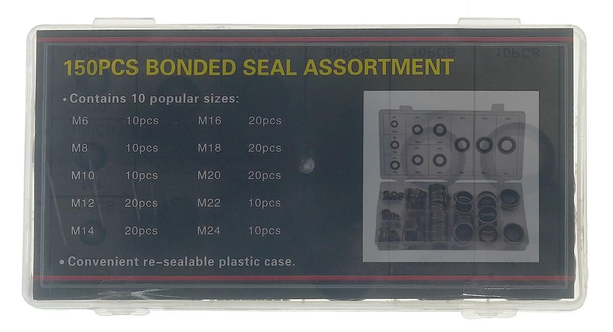 Набор шайб с резиновым уплотнителем 150 шт. 10 размеров (rest1845)