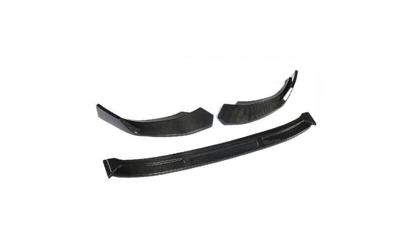 Накладка на передний бампер DDCarbon Lip V1 S-Line SD 2015-2019/Audi A4 B9 2015-2024 гг. карбон (133025)