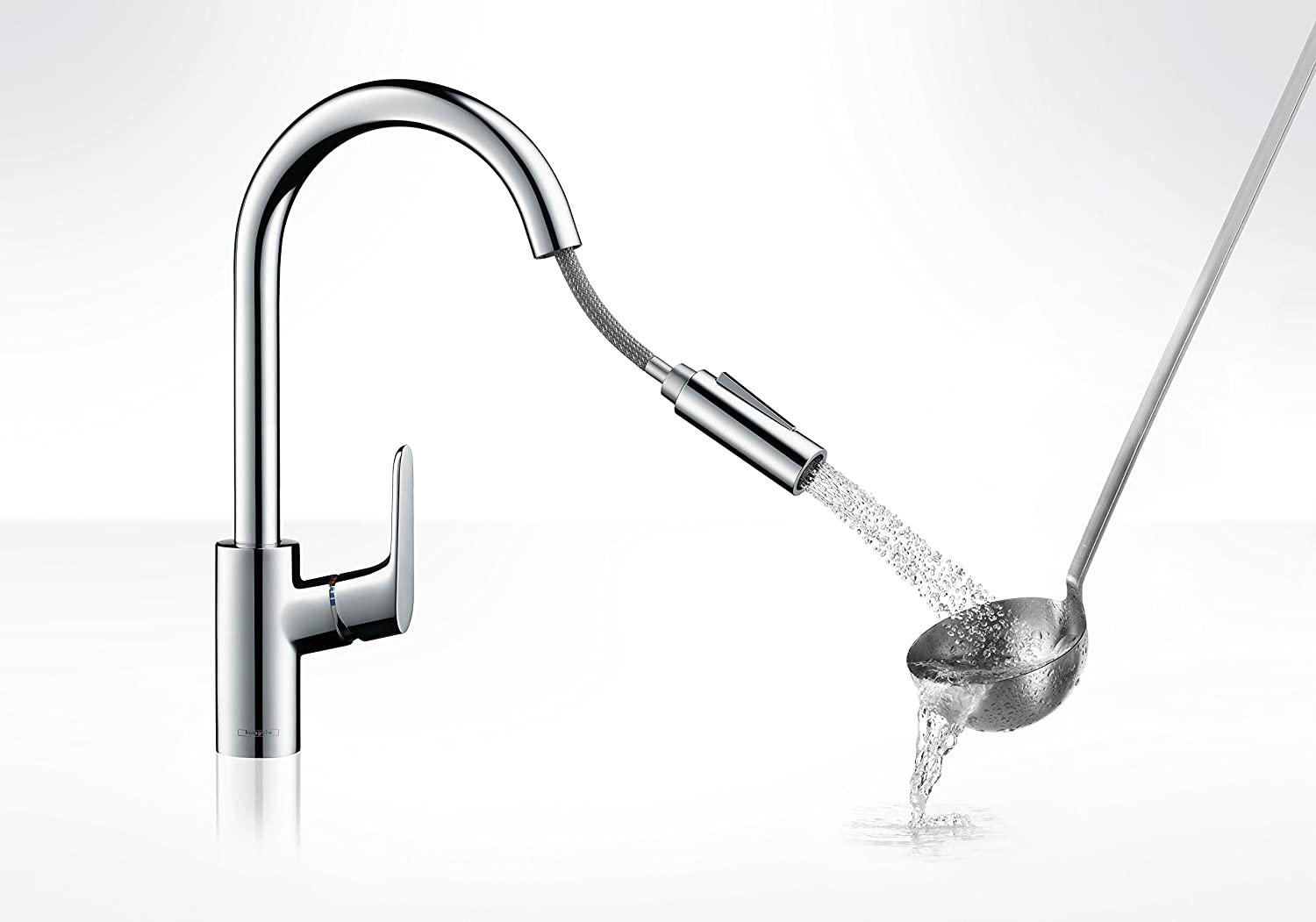 Змішувач для кухні Hansgrohe Focus M41 31815000 із висувною лійкою Хром (111770) - фото 4