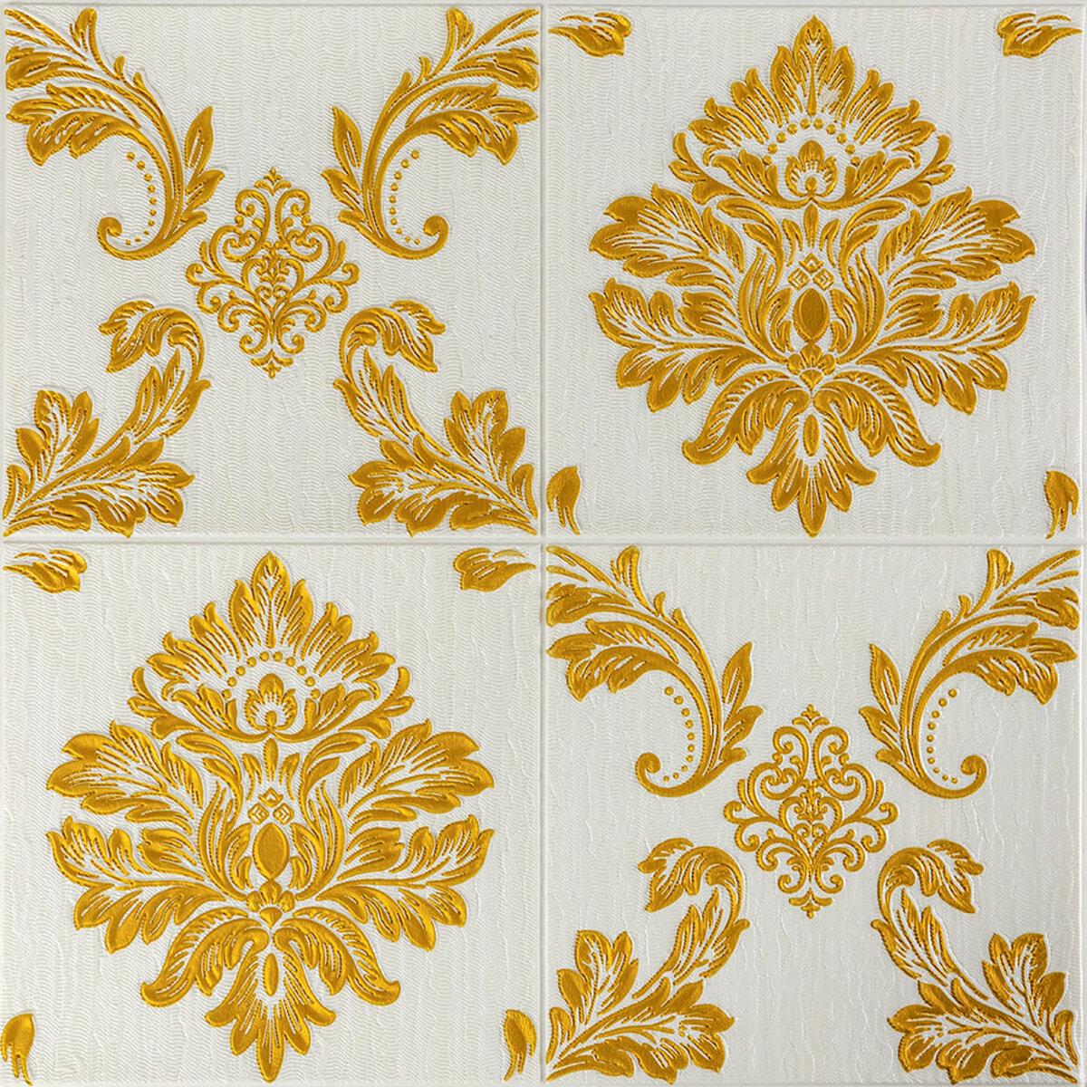 3D-панель самоклеющаяся декоративная винтаж 700x700x5 мм 406 Белый (SW-00000758)