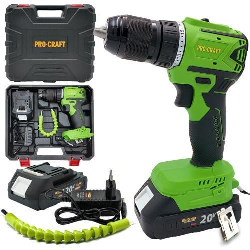 Шуруповерт акумуляторний ProCraft PA18LiN безщітковий з 1 АКБ та ЗУ