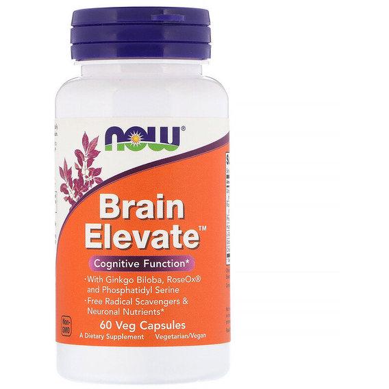 Комплекс для профілактики роботи головного мозку (NOW Foods Brain Elevate 60 Veg Caps (NOW-03303)