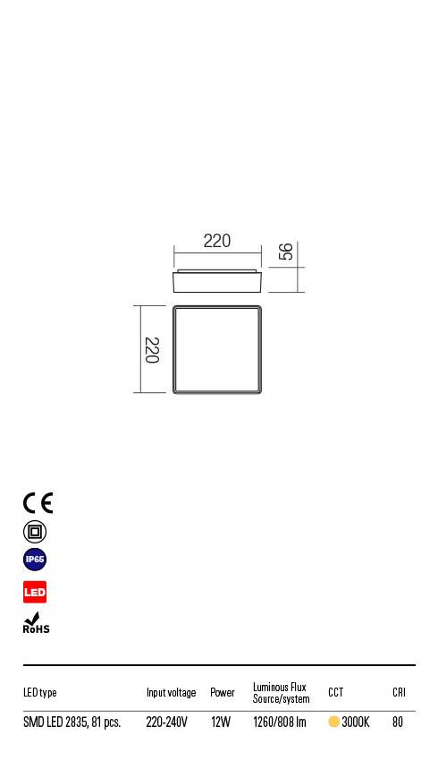 Светильник потолочный Redo Marina Pl LED Smd 12 W Ip65 Dg 3000K 5.1.2 (90157) - фото 3